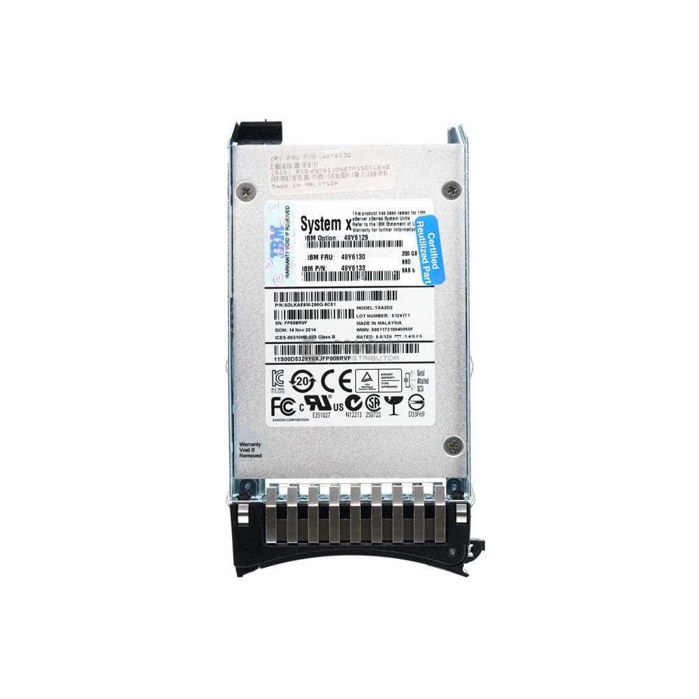 49Y6130 IBM SSD 200GB SAS 6G 2.5" SFF HOT-SWAP